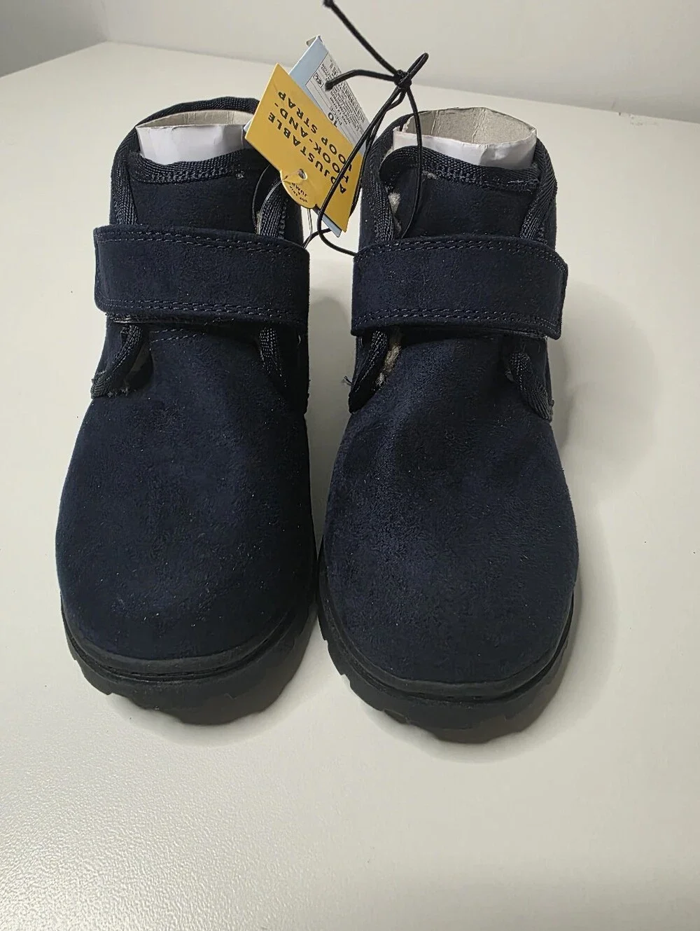 NWT Cat & Jack Boys 10T Navy Magnus Hook & Loop Strap Boots